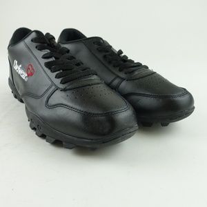 Chefwear Men Black Leather Lace Up Sneakers R3S2